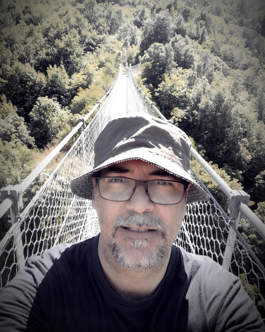Maurizio al Ponte Tibetano di Laviano