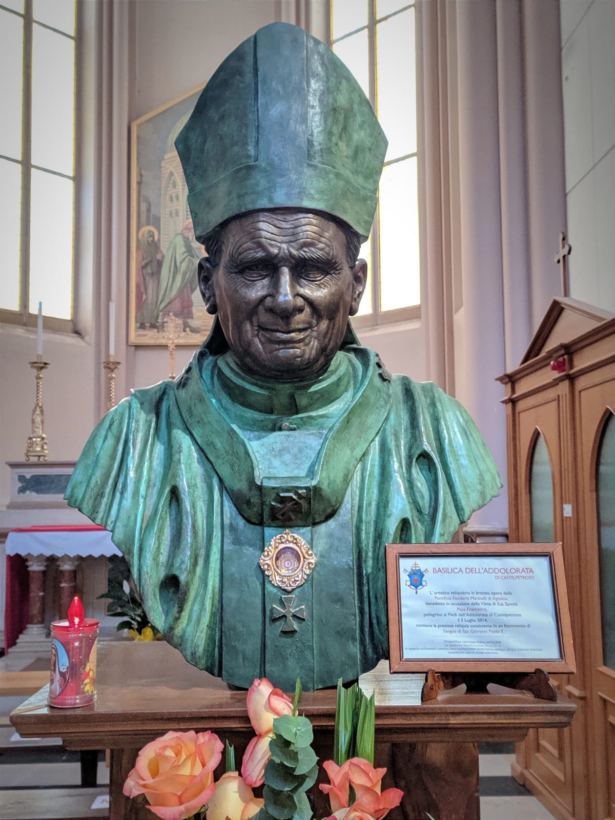 Reliquiario di San Giovanni Paolo II (foto Maurizio Cuomo - Itinerario di Viaggio)