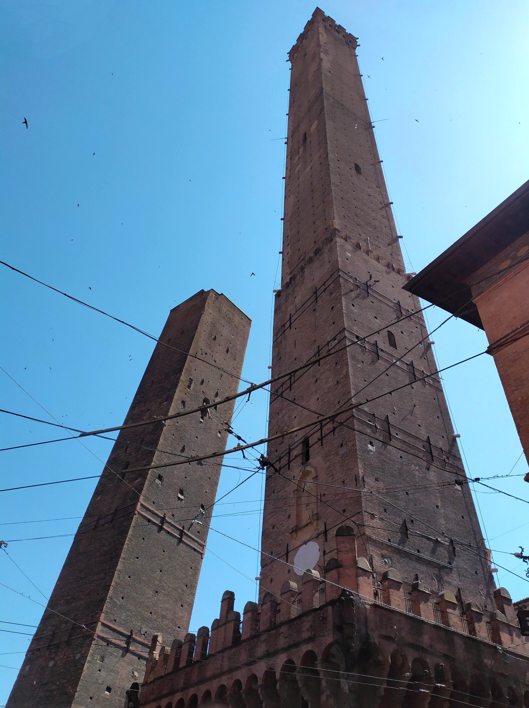 La torre degli Asinelli e la Garisenda di Bologna (foto Maurizio Cuomo)