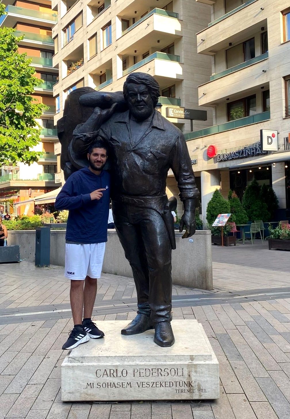 Domenico con il mitico Bud Spencer a Budapest